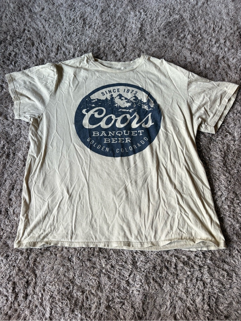 Graphic Tee - Coors Beer Light Cream/Beige XL